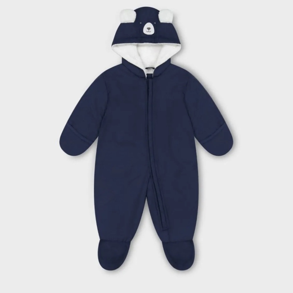 Carter's Baby Bear Hooded Snowsuit Size 9M